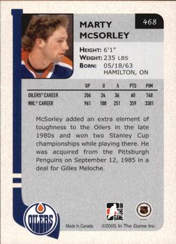 2004-05 In The Game Franchises Update #468 Marty McSorley Back