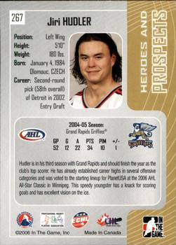 2005-06 In The Game Heroes and Prospects #267 Jiri Hudler Back