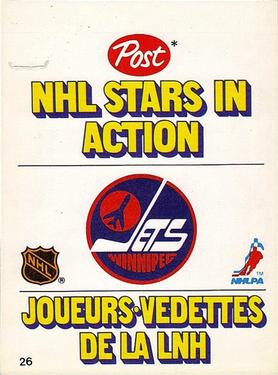 1981-82 Post NHL Stars in Action #26 Dave Babych Front