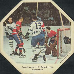 1967-68 York Peanut Butter #NNO Pete Stemkowski / Jim Pappin / Ted Harris Front