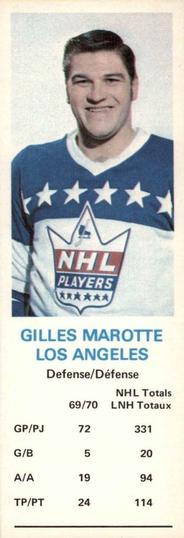 1970-71 Dad's Cookies #NNO Gilles Marotte Front