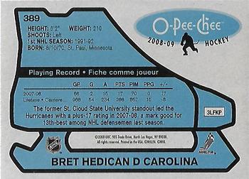 2008-09 O-Pee-Chee - 1979-80 Retro #389 Bret Hedican Back