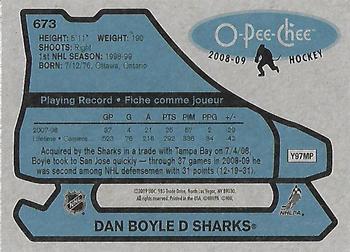2008-09 O-Pee-Chee - 1979-80 Retro #673 Dan Boyle Back