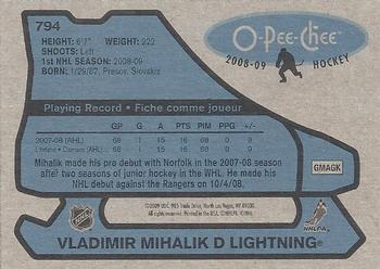 2008-09 O-Pee-Chee - 1979-80 Retro #794 Vladimir Mihalik Back