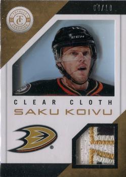 2013-14 Panini Totally Certified - Clear Cloth Gold Patch #CL-SK Saku Koivu Front