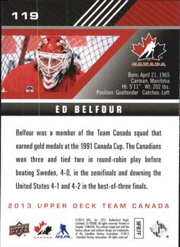 2013 Upper Deck Team Canada #119 Ed Belfour Back