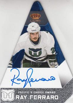 2013-14 Panini Crown Royale - Pacific's Choice Autographs Sapphire #PC-RFE Ray Ferraro Front