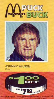 1977-78 McDonald's Puck Bucks Pittsburgh Penguins #NNO Johnny Wilson Front
