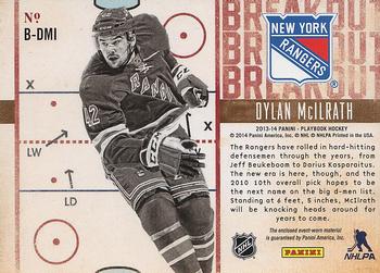 2013-14 Panini Playbook - Breakout #B-DMI Dylan McIlrath Back