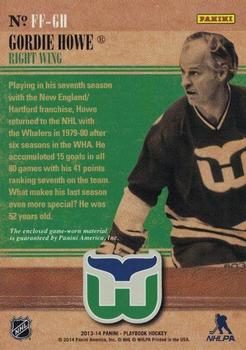 2013-14 Panini Playbook - Fabled Fabrics #FF-GH Gordie Howe Back