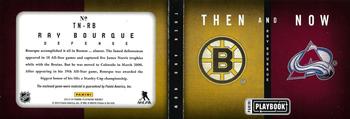 2013-14 Panini Playbook - Then and Now Jerseys #TN-RB Ray Bourque Back