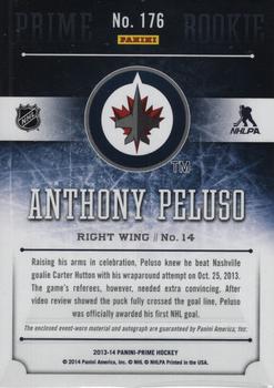 2013-14 Panini Prime #176 Anthony Peluso Back