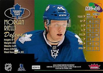 2013-14 Fleer Showcase - Metal Universe #MU-40 Morgan Rielly Back