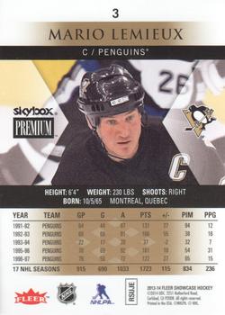 2013-14 Fleer Showcase - SkyBox Premium #3 Mario Lemieux Back