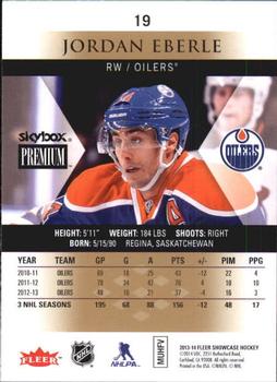 2013-14 Fleer Showcase - SkyBox Premium #19 Jordan Eberle Back