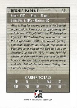 2008-09 In The Game Between The Pipes #81 Bernie Parent Back