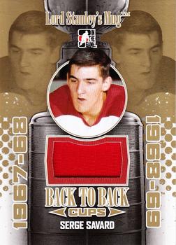 2013-14 In The Game Lord Stanley's Mug - Back to Back Cup Gold #BBC-03 Serge Savard Front
