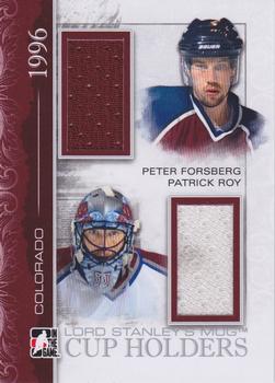 2013-14 In The Game Lord Stanley's Mug - Cup Holders Silver #CH-09 Peter Forsberg / Patrick Roy Front