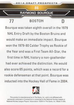 2014 In The Game Draft Prospects #86 Raymond Bourque Back