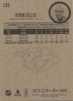 2014-15 O-Pee-Chee #135 Ryan Ellis Back