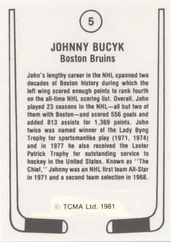 1981-82 TCMA #5 Johnny Bucyk Back