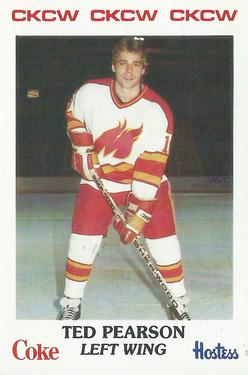 1984-85 Moncton Golden Flames (AHL) Police #14 Ted Pearson Front