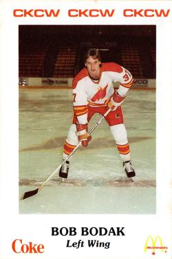 1986-87 Moncton Golden Flames (AHL) Police #27 Bob Bodak Front