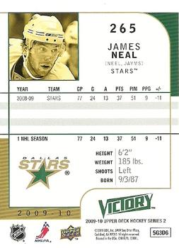 2009-10 Upper Deck - 2009-10 Upper Deck Victory Update Gold #265 James Neal Back