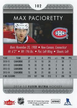 2014-15 Ultra #102 Max Pacioretty Back