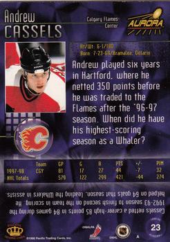 1998-99 Pacific Aurora #23 Andrew Cassels Back