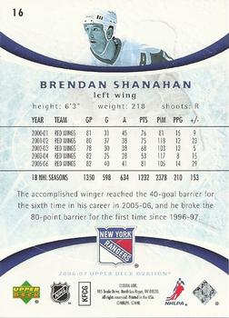 2006-07 Upper Deck Ovation #16 Brendan Shanahan Back