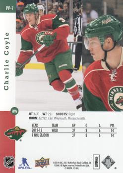 2013-14 SP Authentic - 1993-94 SP Retro Premier Prospects #PP-7 Charlie Coyle Back