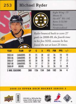 2009-10 Upper Deck #253 Michael Ryder Back