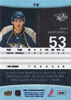 2009-10 Upper Deck Ovation #79 Mike Santorelli Back