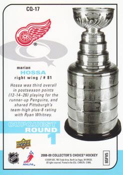 2008-09 Collector's Choice - CupQuest #CQ-17 Marian Hossa Back