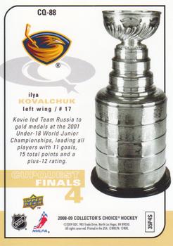 2008-09 Collector's Choice - CupQuest #CQ-88 Ilya Kovalchuk Back