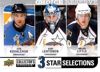 2008-09 Collector's Choice - Choice Reserve #252 Ilya Kovalchuk / Kari Lehtonen / Bryan Little Front