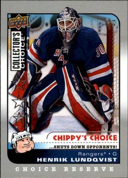 2008-09 Collector's Choice - Choice Reserve #289 Henrik Lundqvist Front