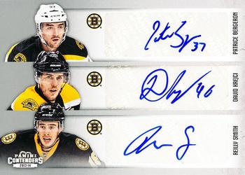 2013-14 Panini Contenders - Sixes Autographs #C6-BOS Carl Soderberg / Jarome Iginla / Patrice Bergeron / Reilly Smith / David Krejci / Ryan Spooner Front