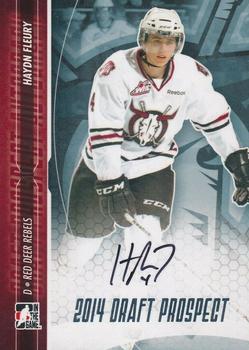 2014 In The Game Draft Prospects - Autographs #A-HF1 Haydn Fleury Front