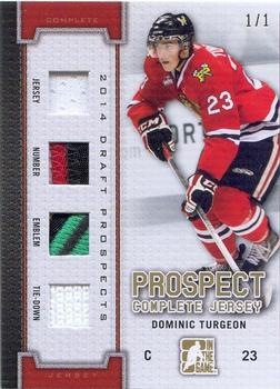 2014 In The Game Draft Prospects - Complete Jerseys Gold #PC-3 Dominic Turgeon Front