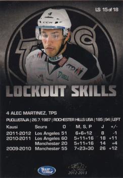 2012-13 Cardset Finland - Lockout Skills #LS 15 Alec Martinez Back