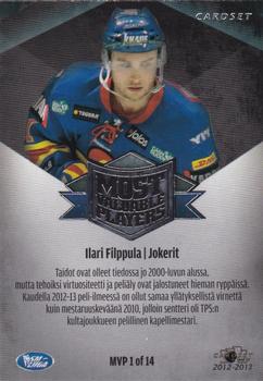 2012-13 Cardset Finland - MVP #MVP 1 Ilari Filppula Back