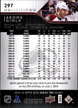 2014-15 Upper Deck #297 Jarome Iginla Back