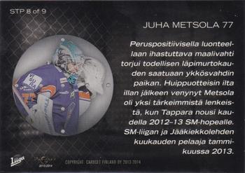 2013-14 Cardset Finland - Stopping the Puck #STP 8 Juha Metsola Back
