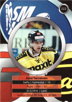 2008-09 Cardset Finland #322 Jussi Tarvainen Back