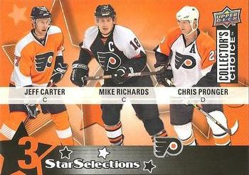 2009-10 Collector's Choice #222 Chris Pronger / Jeff Carter / Mike Richards Front