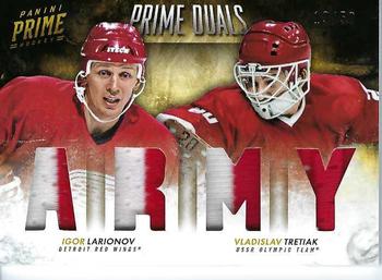 2013-14 Panini Prime - Prime Duals Prime #D-LT Igor Larionov / Vladislav Tretiak Front