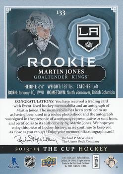 2013-14 Upper Deck The Cup #133 Martin Jones Back