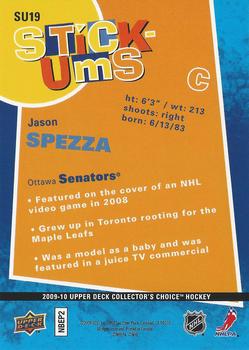 2009-10 Collector's Choice - Stick-Ums #SU19 Jason Spezza Back
